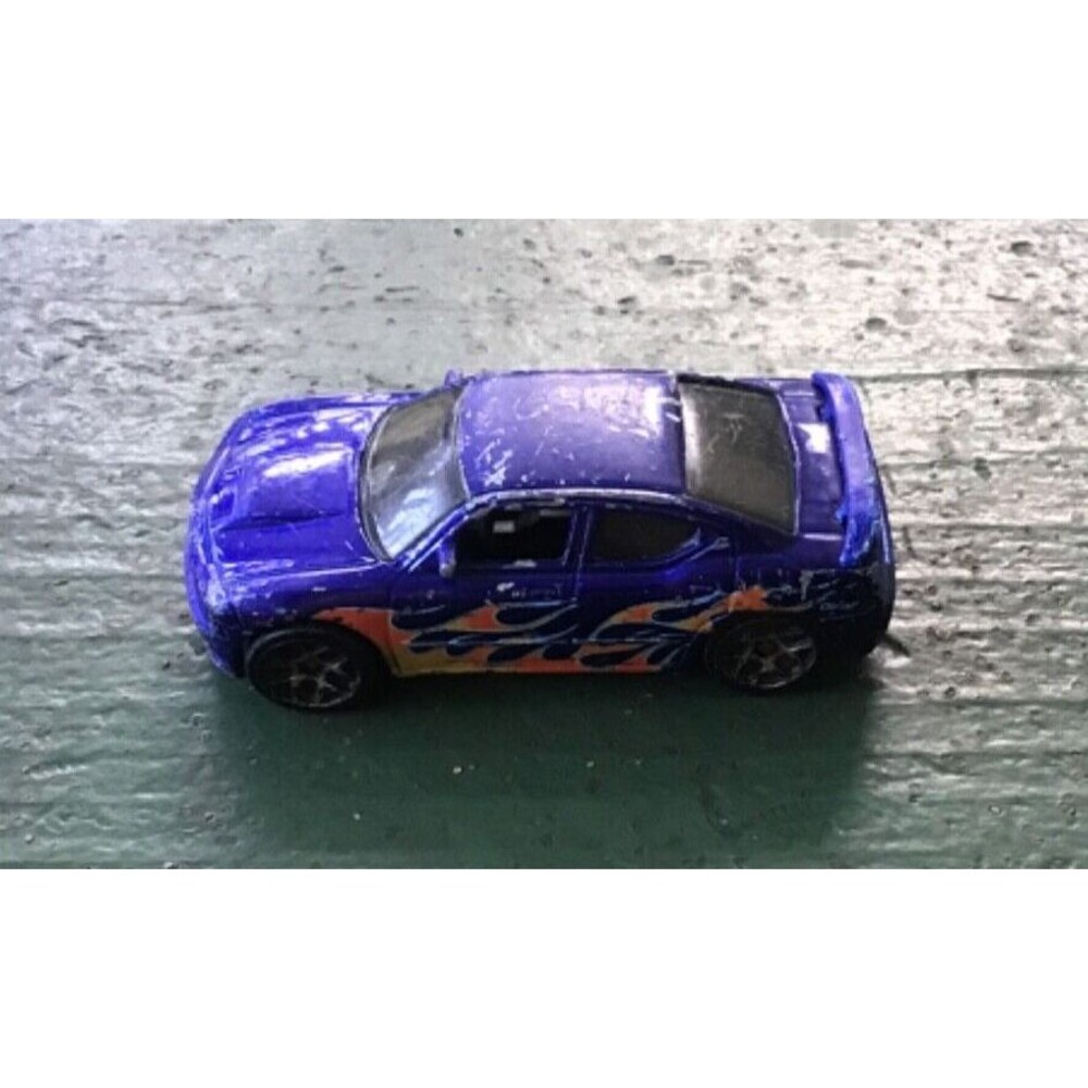 HOT WHEELS Dodge Charger SRT8 Toy Car 2006 Blue w/Flames
